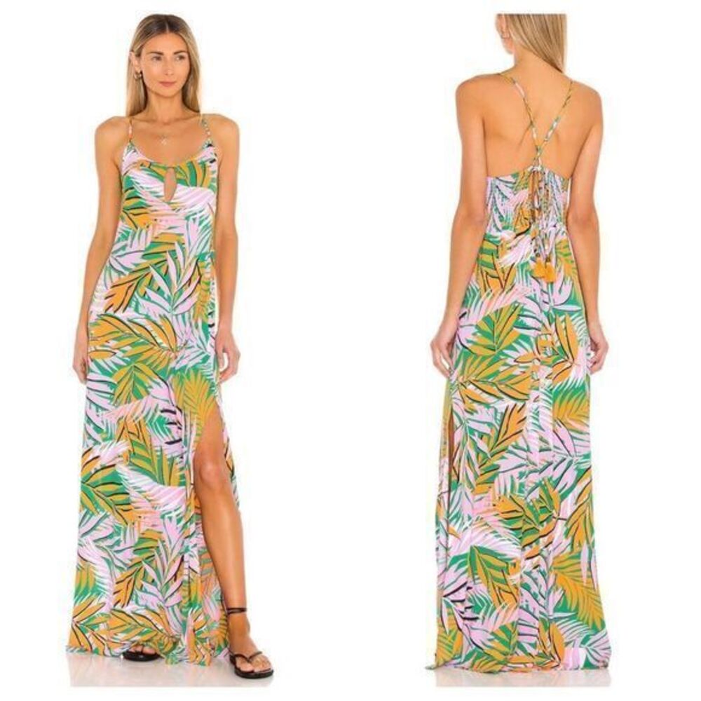 Maaji X Revolve Magnific Yellowstone Dust Maxi Dress NWT